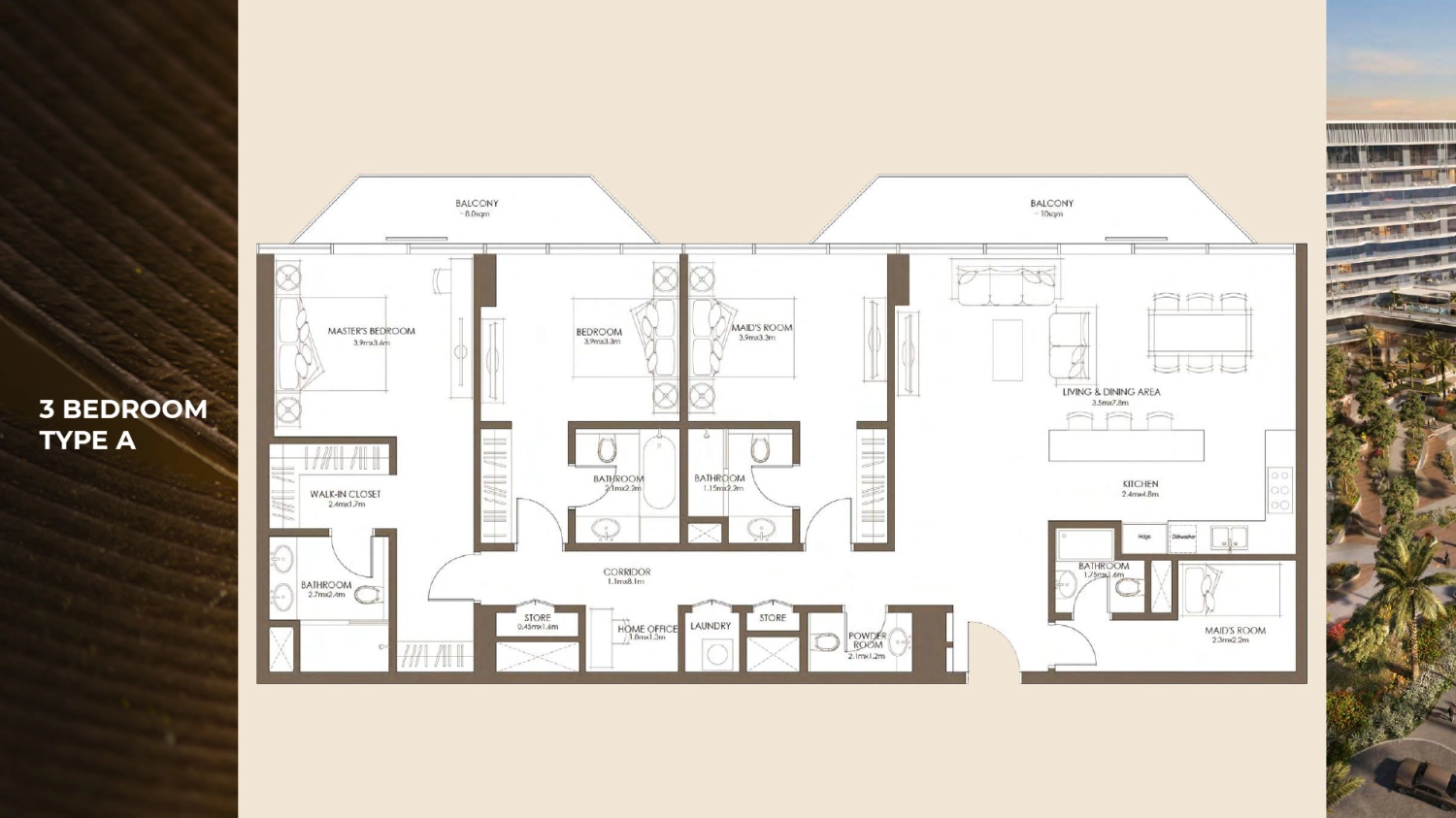 3 BR - Type A